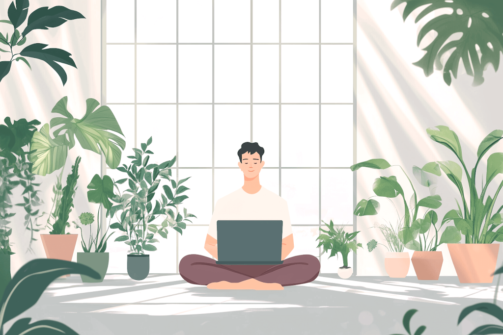 man-connecting-with-YourE-AI-desktop man connecting with You'rE AI